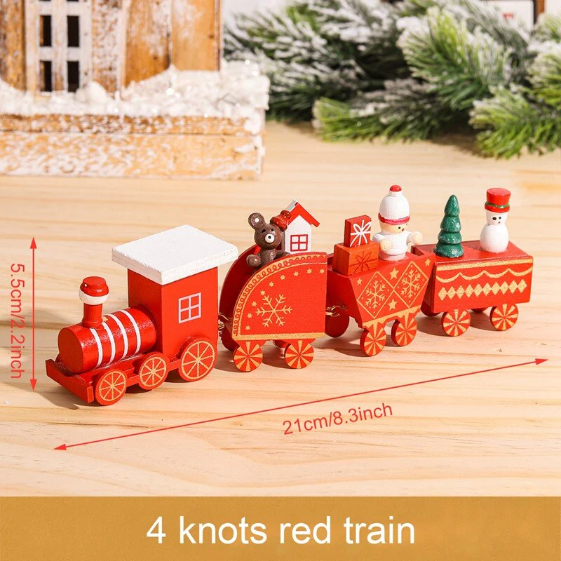 HULIANFU Merry Christmas Wooden Train Ornament Christmas Decoration For Home Santa Claus Gift Natal Navidad Noel  New Year Xmas Decor - Deanwangkt