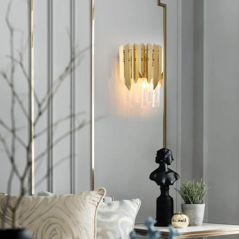 HULIANFU Luxury Modern Crystal Wall Lamps for Hotel Club Bedroom Bedside Living Room TV Background Study Wall Lights Home Decor Lighting - Deanwangkt