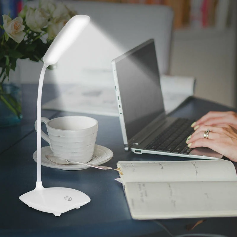 HULIANFU LED Table Lamp USB Rechargeable Dimmable Desk Reading Light Foldable Rotatable Touch Switch Study Work Bedroom Table Lamps - Deanwangkt