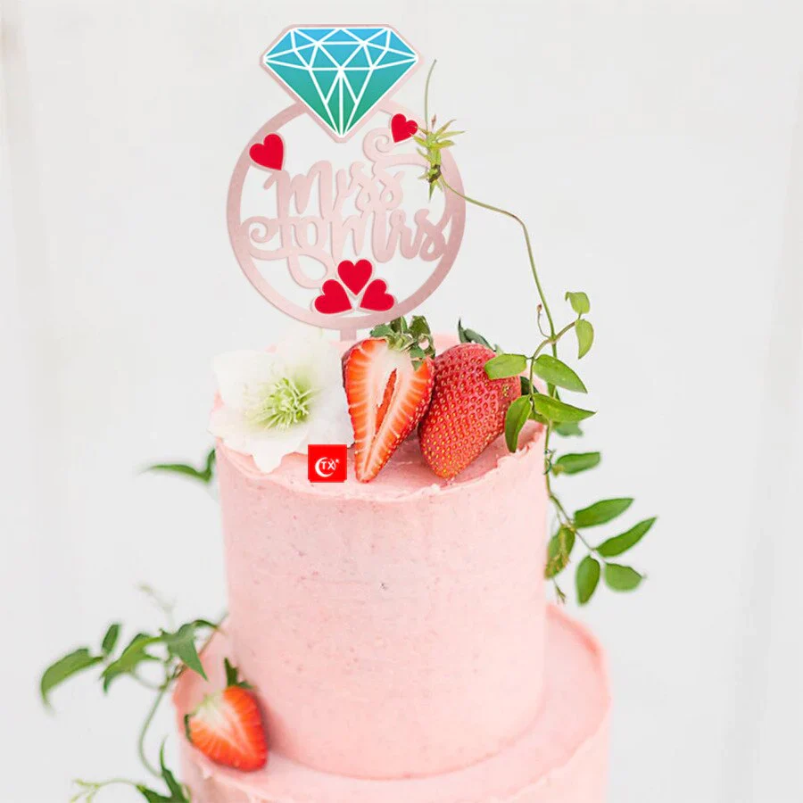 HULIANFU MR&MRS Acrylic Wedding & Engagement Cake Topper Lover Valentine  Day Baking Decoration You&me Anniversary Cake Party Favors - Deanwangkt