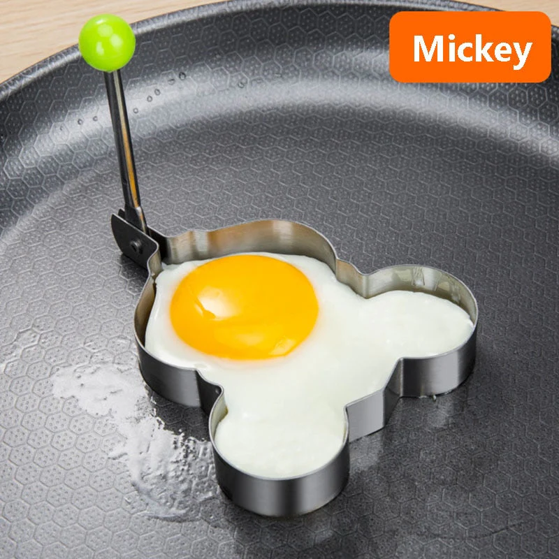 HULIANFU Stainless Steel 5Style Fried Egg Pancake Shaper Omelette Mold Mould Frying Egg Cooking Tools Kitchen Accessories Gadget Rings - Deanwangkt