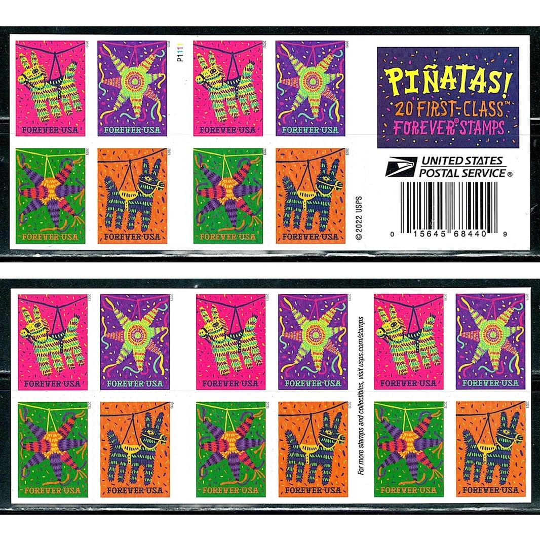 Pinatas 2023, (Book of 20) - TWENTYSTAMPS