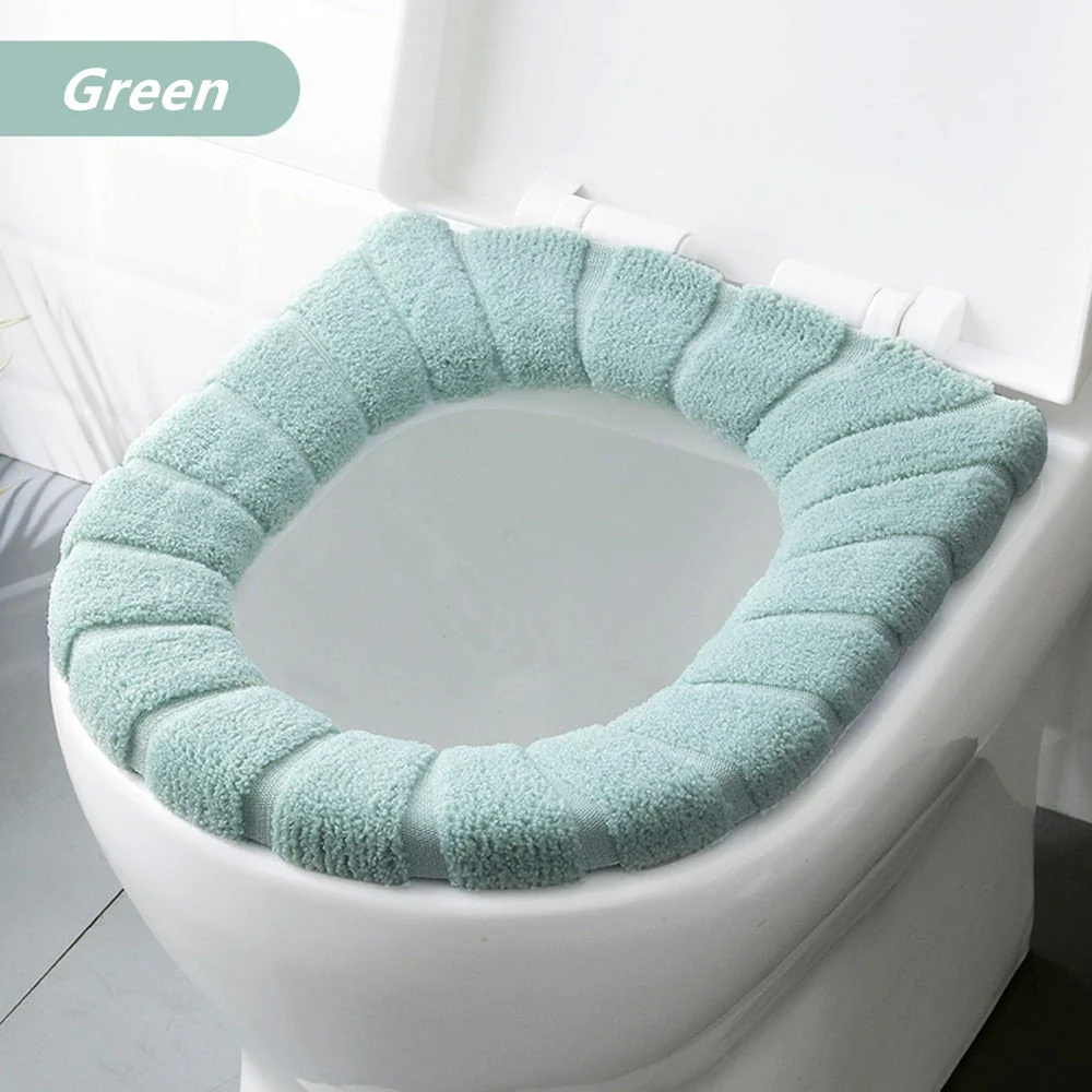 HULIANFU Universal Four Seasons Thickened Househol Soft Mat Autumn Winter Toilet Cover Toilet Seat Cushion Thick Plush Warm Pads - Deanwangkt