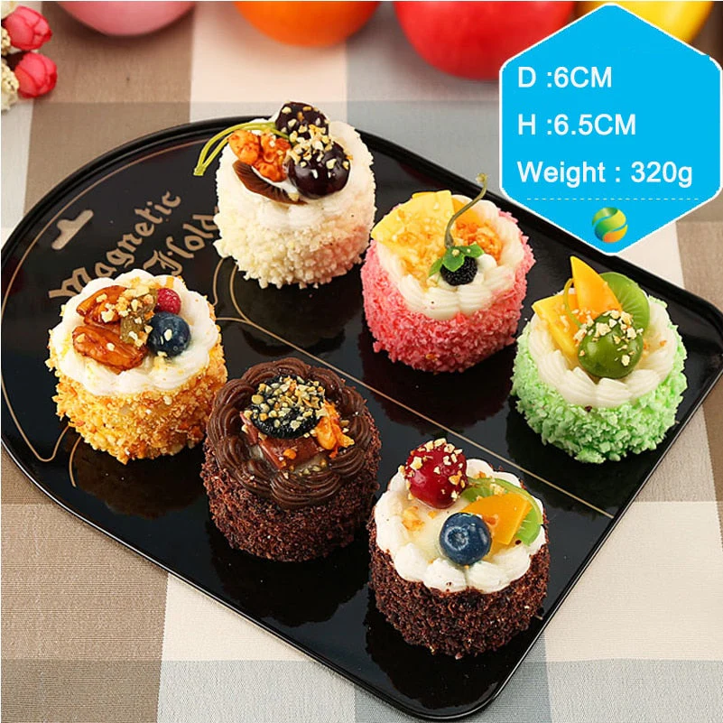 HULIANFU Simulation Cake Artificial Bread Cake Home Decoration Display Wedding Sweet Decortion 6pcs - Deanwangkt