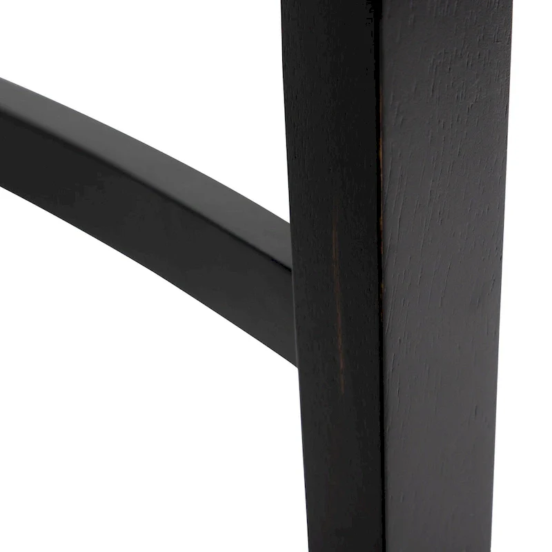 Furniture of America Kieran Farmhouse 7-Piece Black Wooden Dining Set