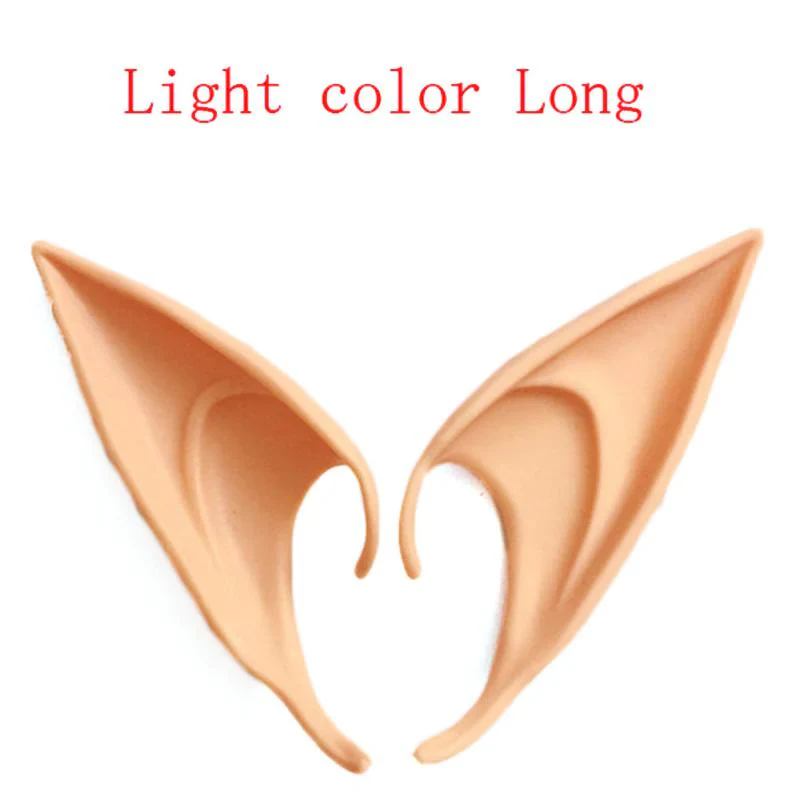 HULIANFU Party Decoration Latex Ears Fairy Cosplay Costume Accessories Angel Elven Elf Ears Photo Props Adult Kids Toys Halloween Supply - Deanwangkt