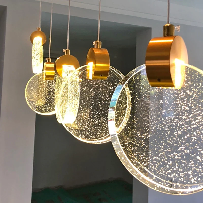 HULIANFU Modern led pendant golden villa staircase living room home decoration chandelier shopping mall crystal rope Chandelier - Deanwangkt