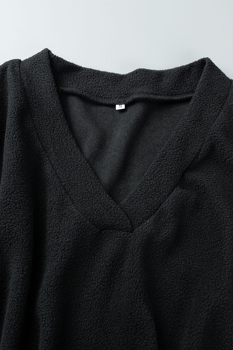 hulianfu Casual Solid Solid Color V Neck Two Pieces(5 Colors) - Deanwangkt