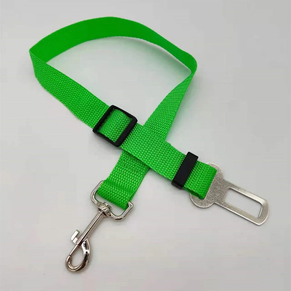 HULIANFU Pet Dog Cat Car Seat Belt Dog Accessories Adjustable Harness Lead Leash Small Medium Travel Clip Puppy Collar Leash Pet Supplies - Deanwangkt