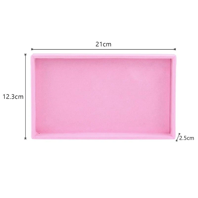 HULIANFU Velvet Jewelry Display Tray Case Hot Sales Stackable Exquisite Jewellery Holder Portable Ring Earrings Necklace Organizer Box - Deanwangkt