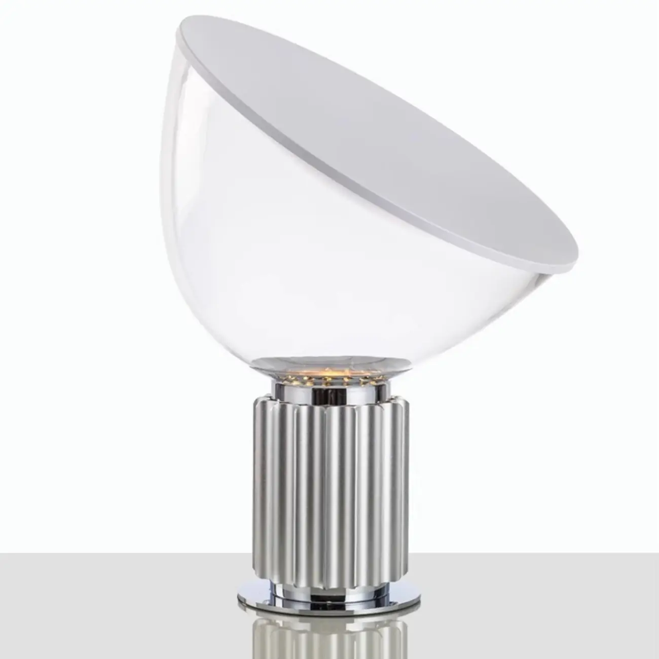 Modern Glass Dome Table Lamp with LED Options
