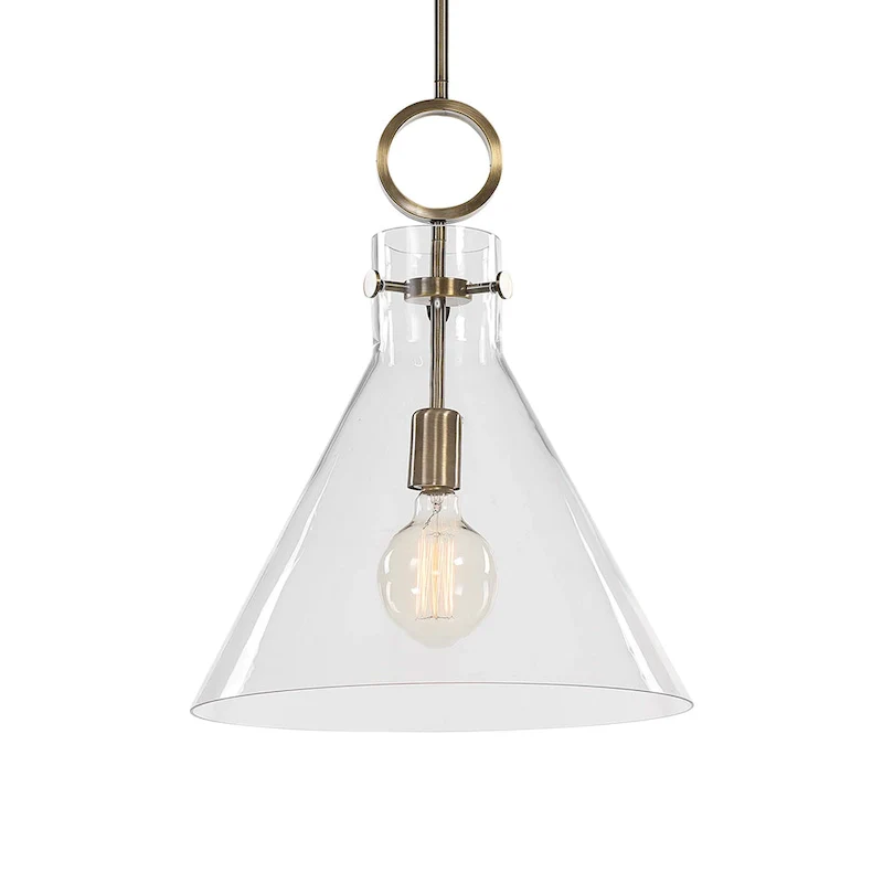 Uttermost Imbuto Funnel Glass 1-Light Pendant