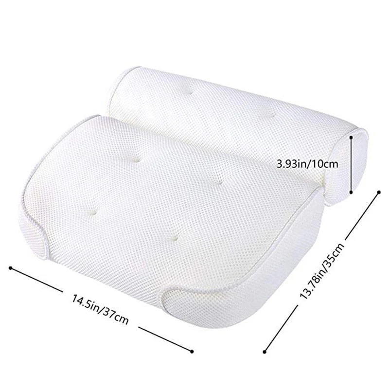 HULIANFU SPA Bath Pillow Bathtub Pillow with Suction Cups Neck Back Support Thickened Bath Pillow for Home Spa Tub Bathroom Accessories - Deanwangkt