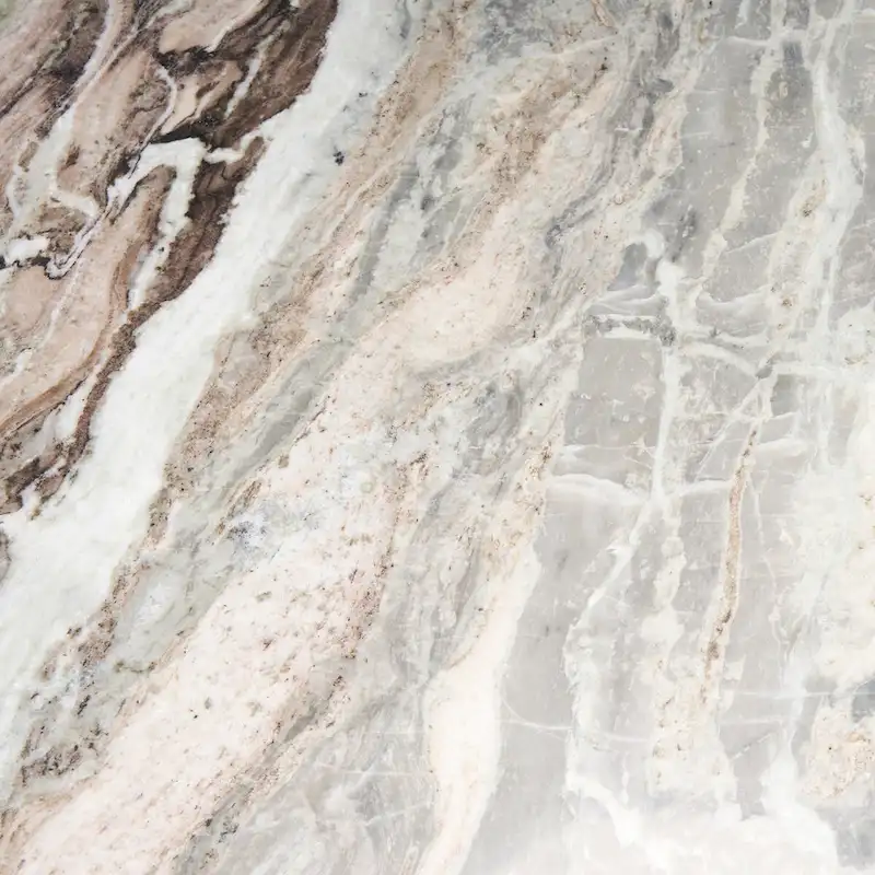 Allyson Round Medium Brown w/ Pink Marble Pedestal Dining Table - 42.0L x 42.0W x 30.0H