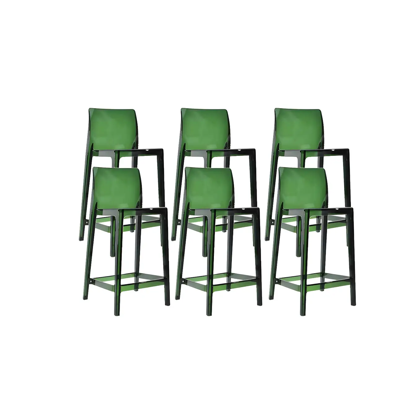 Modern Acrylic Transparent Stylish Rectangle Bar Stool