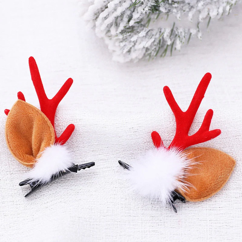HULIANFU 2026  Christmas Headband Adornment Cute Antler Festival Style Headband Reindeer Ornaments Party Horns Cosplay Accessories - Deanwangkt
