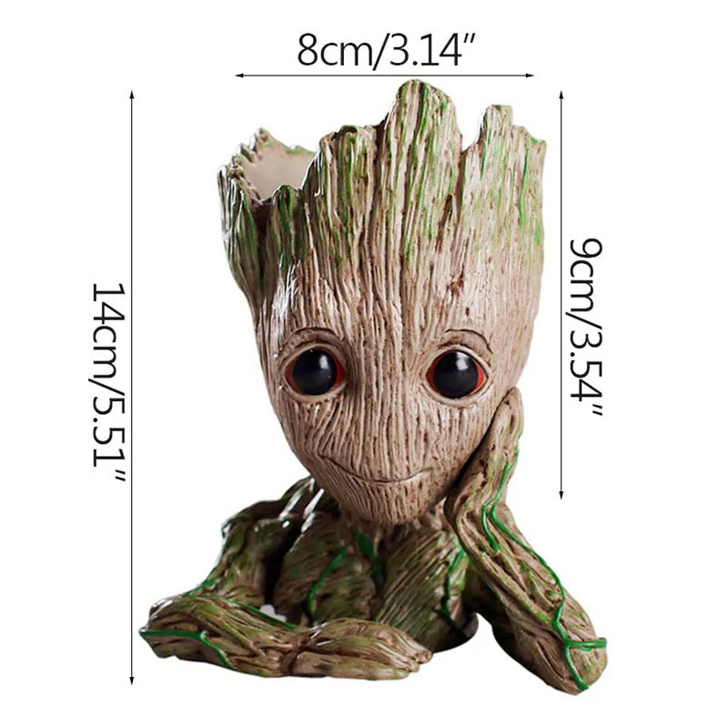 HULIANFU Strongwell Home Decoration Flower Vase Miniature Model Succulent Flower Pots Desktop Display Figurines Baby Groot Artware Gifts - Deanwangkt