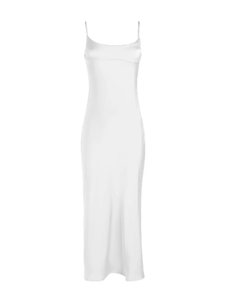 Hulianfu Pink Camis Satin Long Dresses Elegant Sleeveless Slip Holiday Party Dresses Sexy Casual Backless Summer Dresses Women 2026 - Deanwangkt