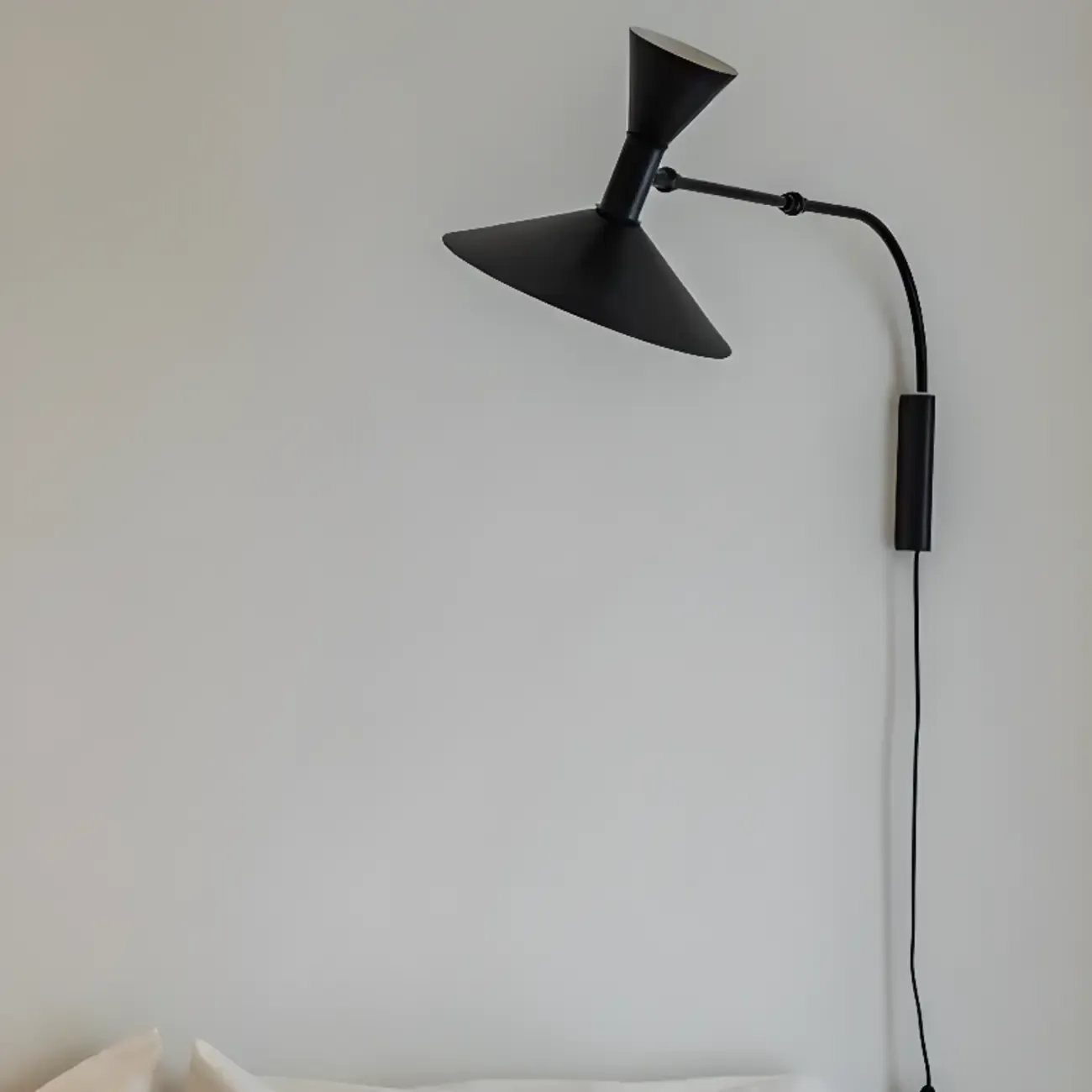 Modern White Plug-In Adjustable Wall Sconce in 2-Light