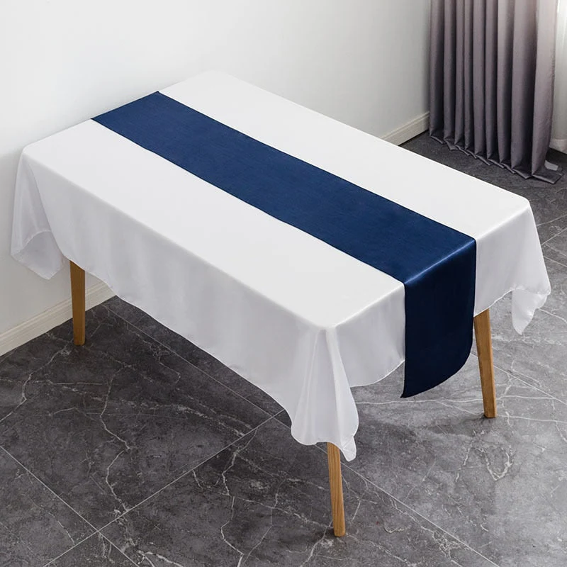 HULIANFU Table Runner Satin Shiny Colour Wedding Decoration Hotel Birthday Party Show Banquet Table Runner - Deanwangkt