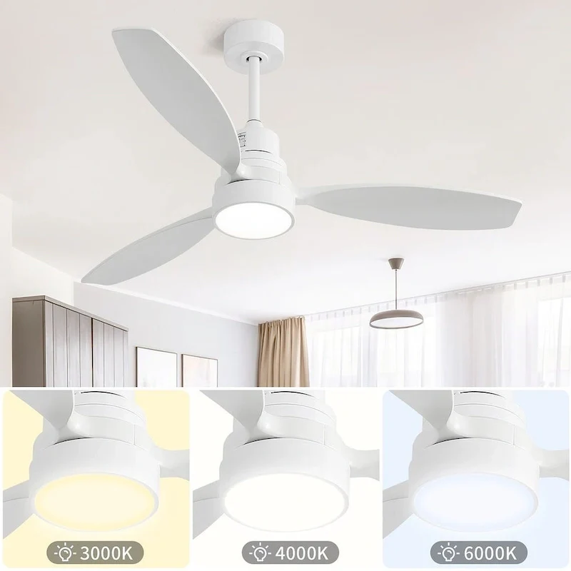 52  Low Profile Ceiling Fan with Light and Remote Control