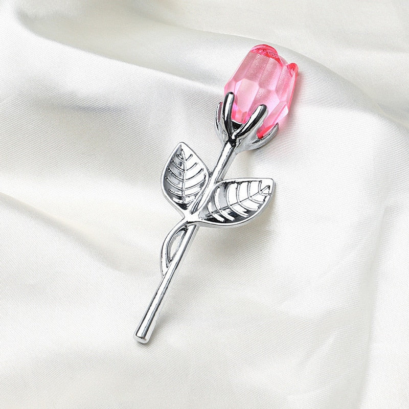 HULIANFU Valentines Day Gift Crystal Glass Rose Artificial Flower Silver Gold Rod Rose Flower for Girlfriend Wedding Gifts for Guest - Deanwangkt
