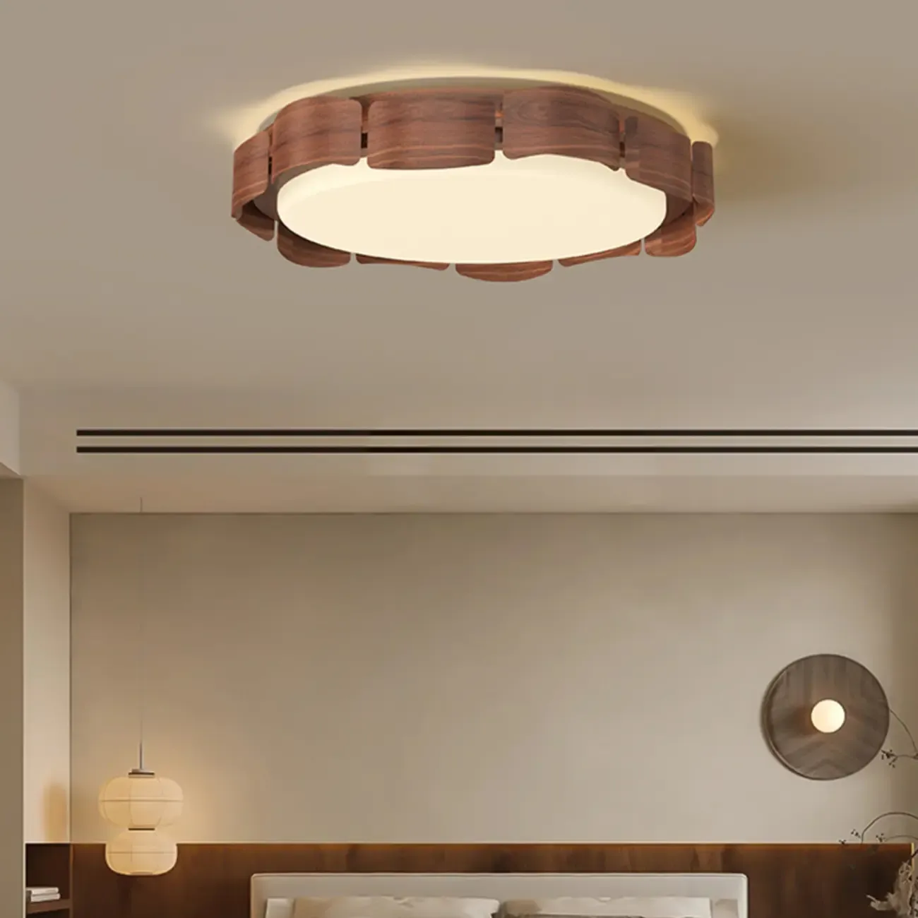 Circle Dimmable 2-Light Flush Mount Ceiling Light Fixture
