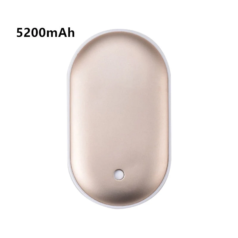 HULIANFU Portable USB Heater Rechargeable Electric Hand Warmer In Winter Double-Sided Heating Mini Mobile Power Supply Handwarmer 2 In 1 - Deanwangkt