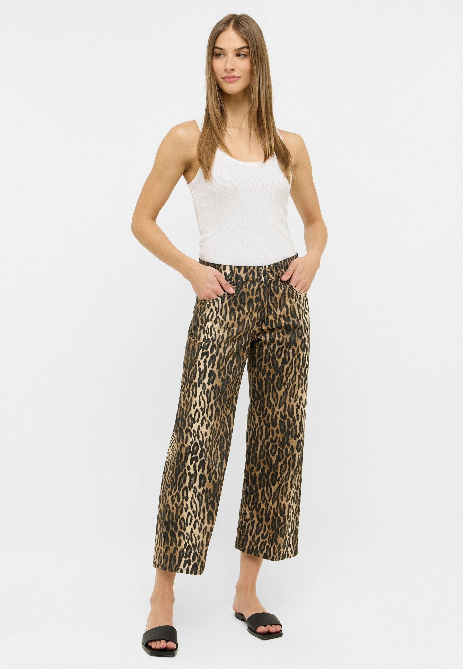 Hose Damen Leoprint – Relaxed Fit mit Culotte-Beinschnitt | Angels