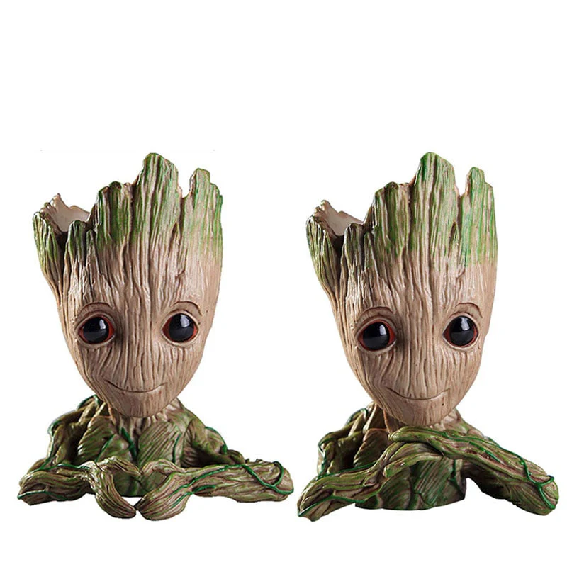 HULIANFU Strongwell Home Decoration Flower Vase Miniature Model Succulent Flower Pots Desktop Display Figurines Baby Groot Artware Gifts - Deanwangkt
