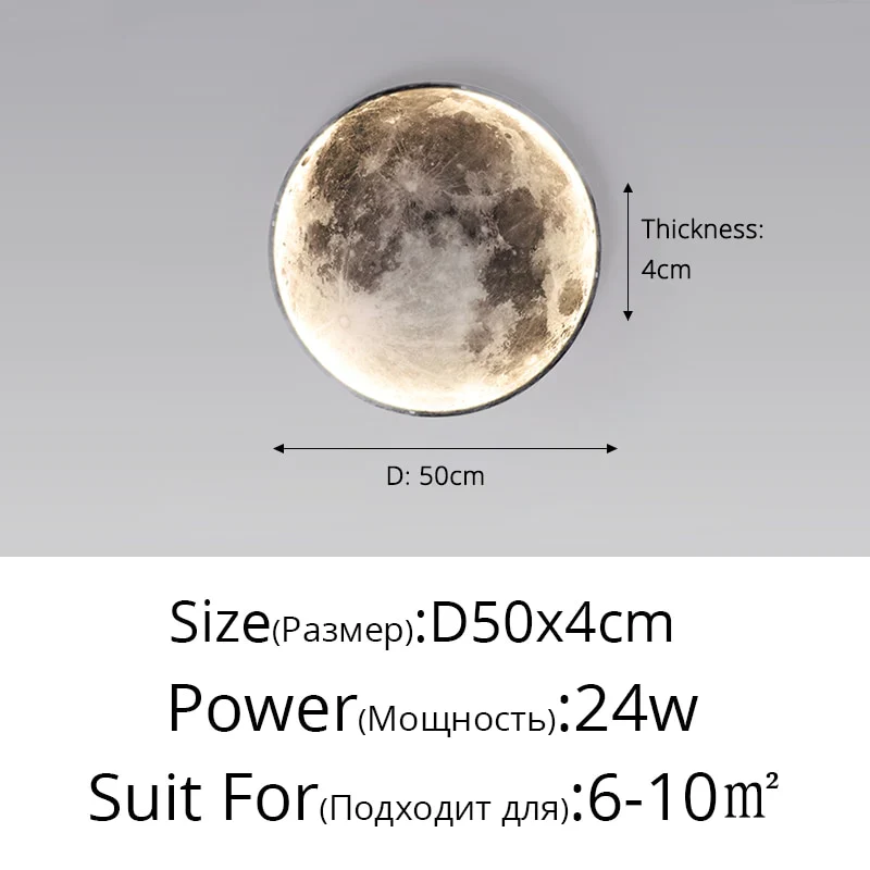 HULIANFU Modern LED Wall Lamp Moon Indoor Lighting For Bedroom Living Hall Room HOME Decoration Fixture Lights decorate Lusters Lamps - Deanwangkt