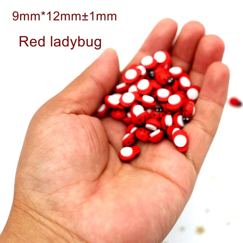 HULIANFU MINI Wood Bee Ladybug Colorful with Glue Home Refrigerator Wall Decoration DIY Handmade Child Gift Party Accessories 50/100pcs - Deanwangkt