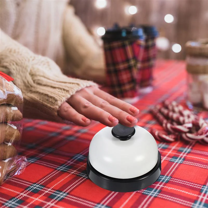 HULIANFU Stainless Steel Hand Pressing Service Bell Answer Bell Reception Desk Bell Ring Table Pet Bell For Restaurant Kitchen Bar - Deanwangkt