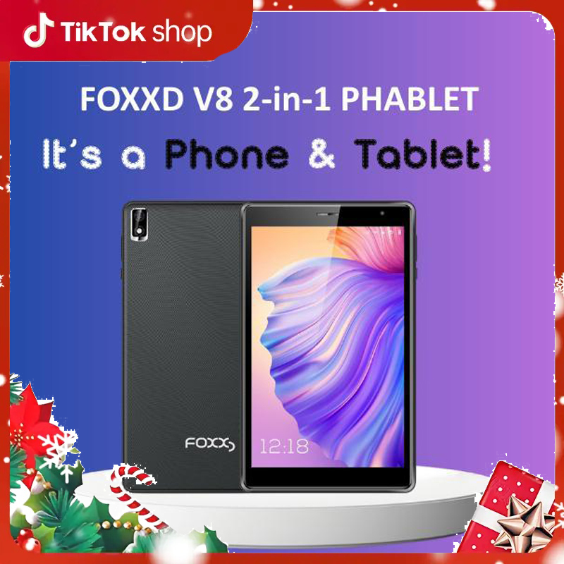FOXXD V8 Unlocked 8inch Android Supporting Phone Call Tablet with Bluetooth, High-Resolution Display, Ideal for Studying, Working, Watching Videos or Gaming – Portable Screen