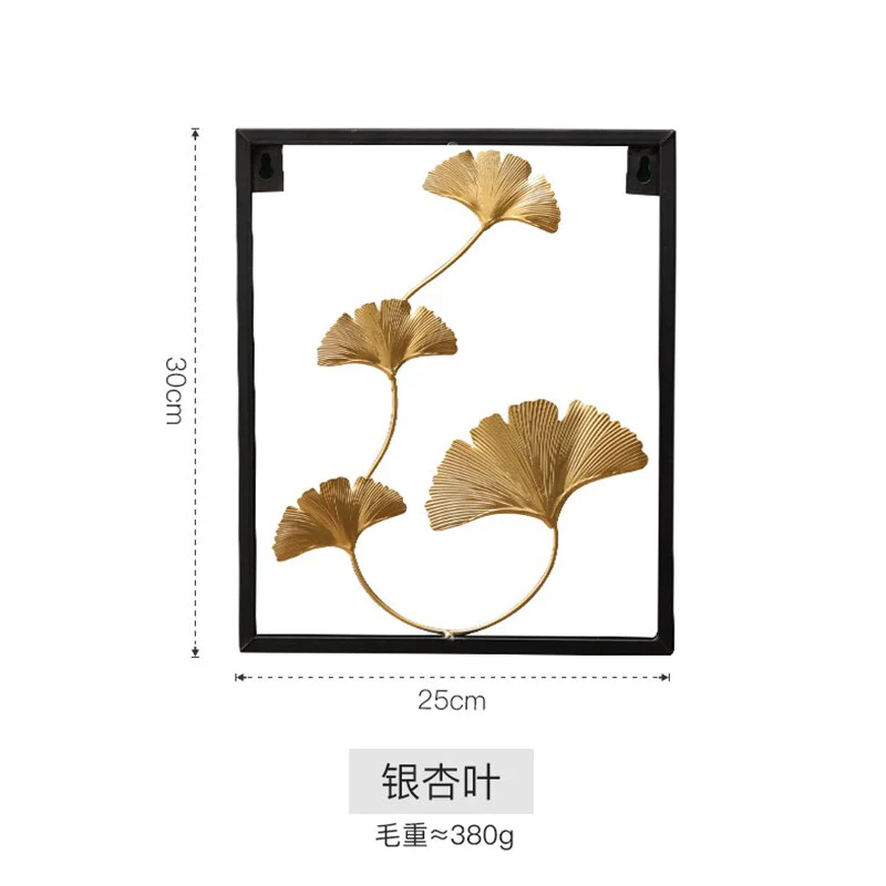 HULIANFU 2026  Nordic Metal Leaf Plant Wall Decor Wrought Iron Wall Hanging Non-perforated Wall Mural Living Room Bedroom Home Decoration Hot - Deanwangkt