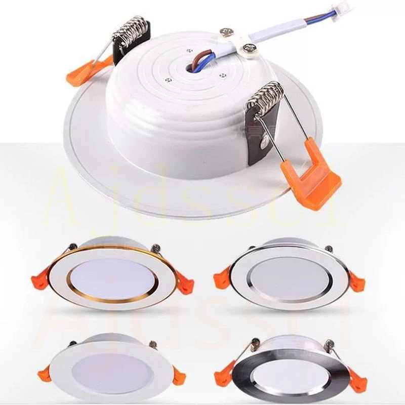 HULIANFU LED Downlight 220V Spot Three colors dimming  5W 7W 9W 12W 15W Recessed in LED Ceiling Downlight Light Cold Warm white Lamp - Deanwangkt
