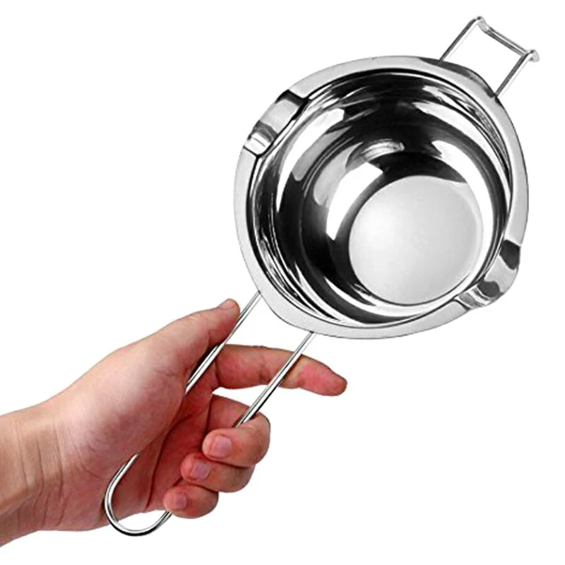 HULIANFU Long Handle Wax Melting Stainless Steel Pot DIY Scented Candle Soap Chocolate Butter Handmade Soap Tool Non-stick Easy Cleaning - Deanwangkt