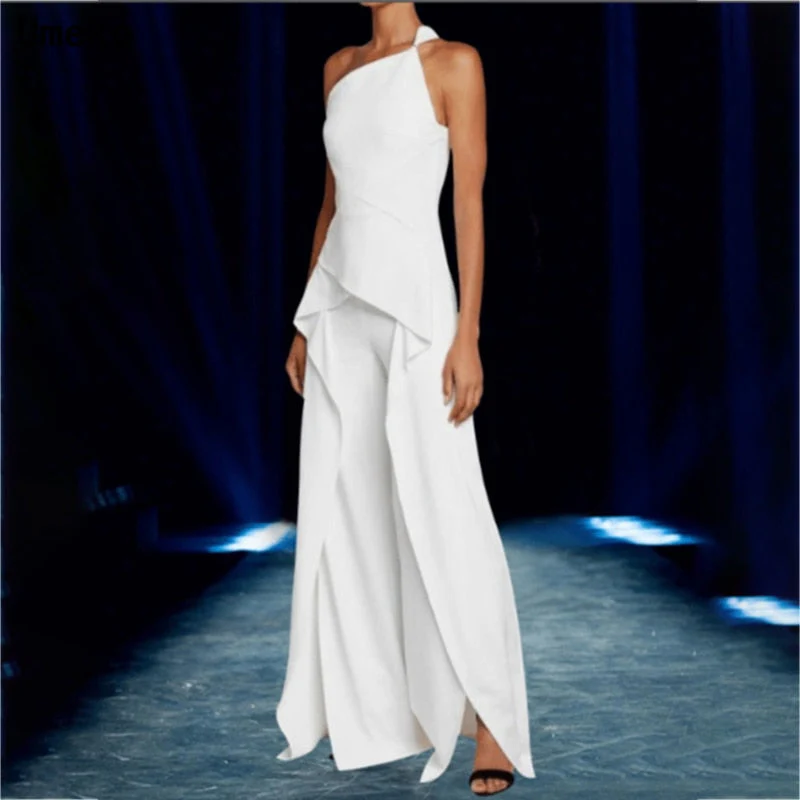 hulianfu Women Elegant Solid Max Off The Shoulder Dress Backless Straps Slash Neck Fashion Dresses Sexy Sleeveless Party Clothes - Deanwangkt