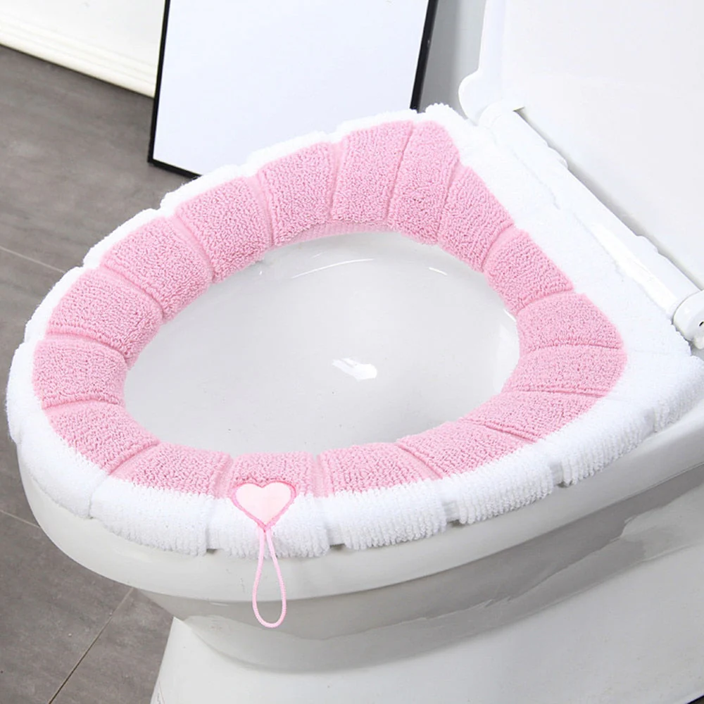 HULIANFU Universal Four Seasons Thickened Househol Soft Mat Autumn Winter Toilet Cover Toilet Seat Cushion Thick Plush Warm Pads - Deanwangkt