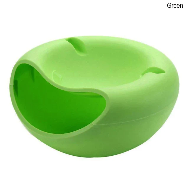 HULIANFU Multifunctional Plastic Double Layer Dry Fruit Containers Snacks Seeds Holder Desktops Plate Dish Organizer Storage Box Garbage - Deanwangkt