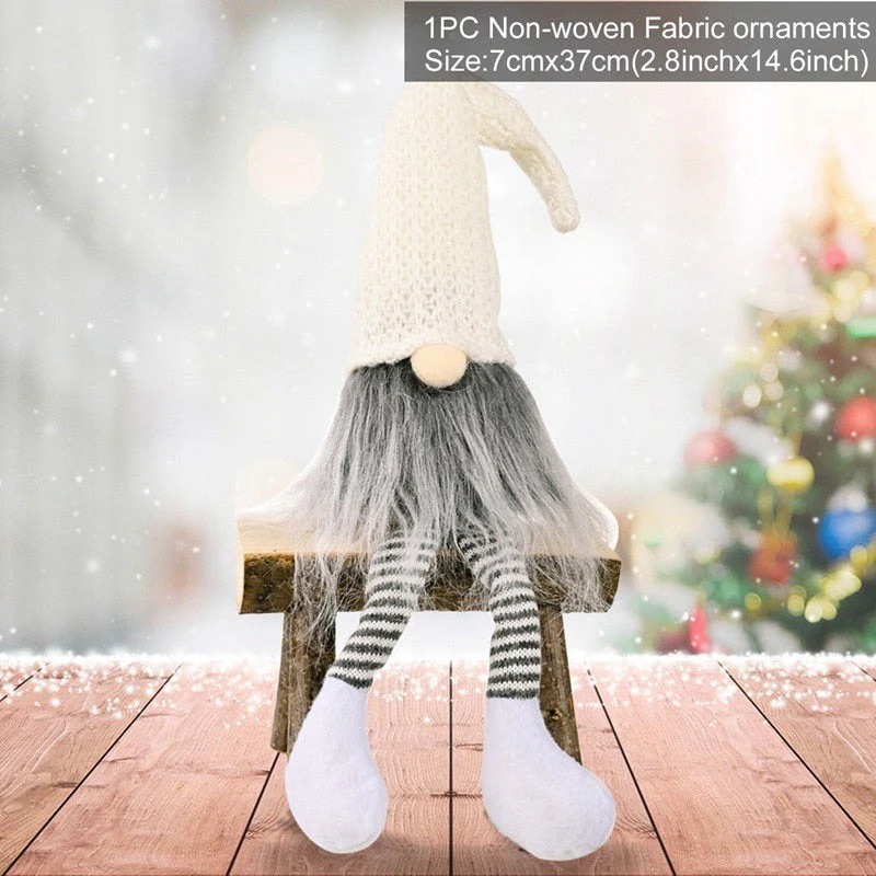 HULIANFU Santa Claus Christmas Doll Merry Christmas Decorations for Home Elk Christmas Ornaments Xmas Tree Decor  Navidad Natal Gifts - Deanwangkt