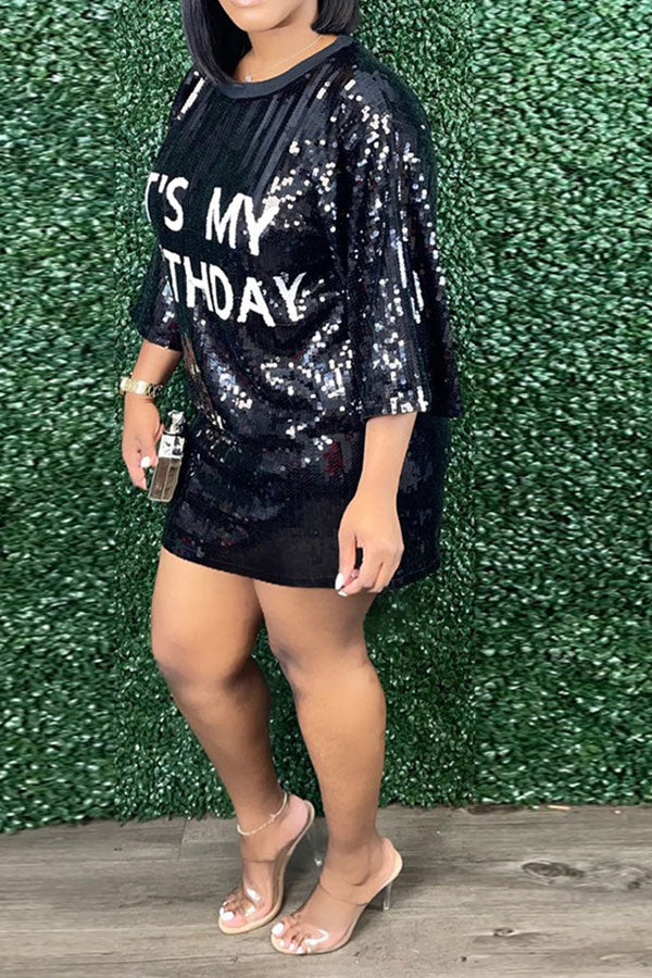 hulianfu Sequined On-trend Mini Dress - Deanwangkt