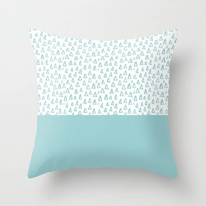 HULIANFU Super Hot Hipster Light Blue Green Mint Cushion Cases Modern Geometry Print Boho Decorative Pillowcase Sofa Couch Throw Pillows - Deanwangkt