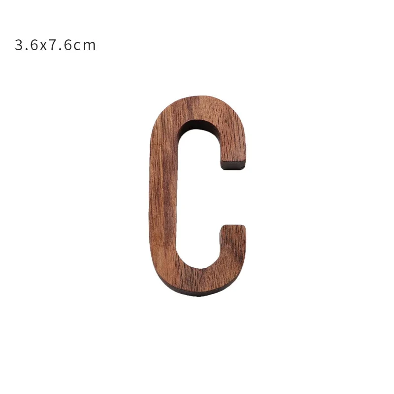 HULIANFU NEW Nordic Style Black Walnut Letter Decorative Letters Combination Wall Decoration DIY Letter Home Decoration Wooden Alphabet - Deanwangkt