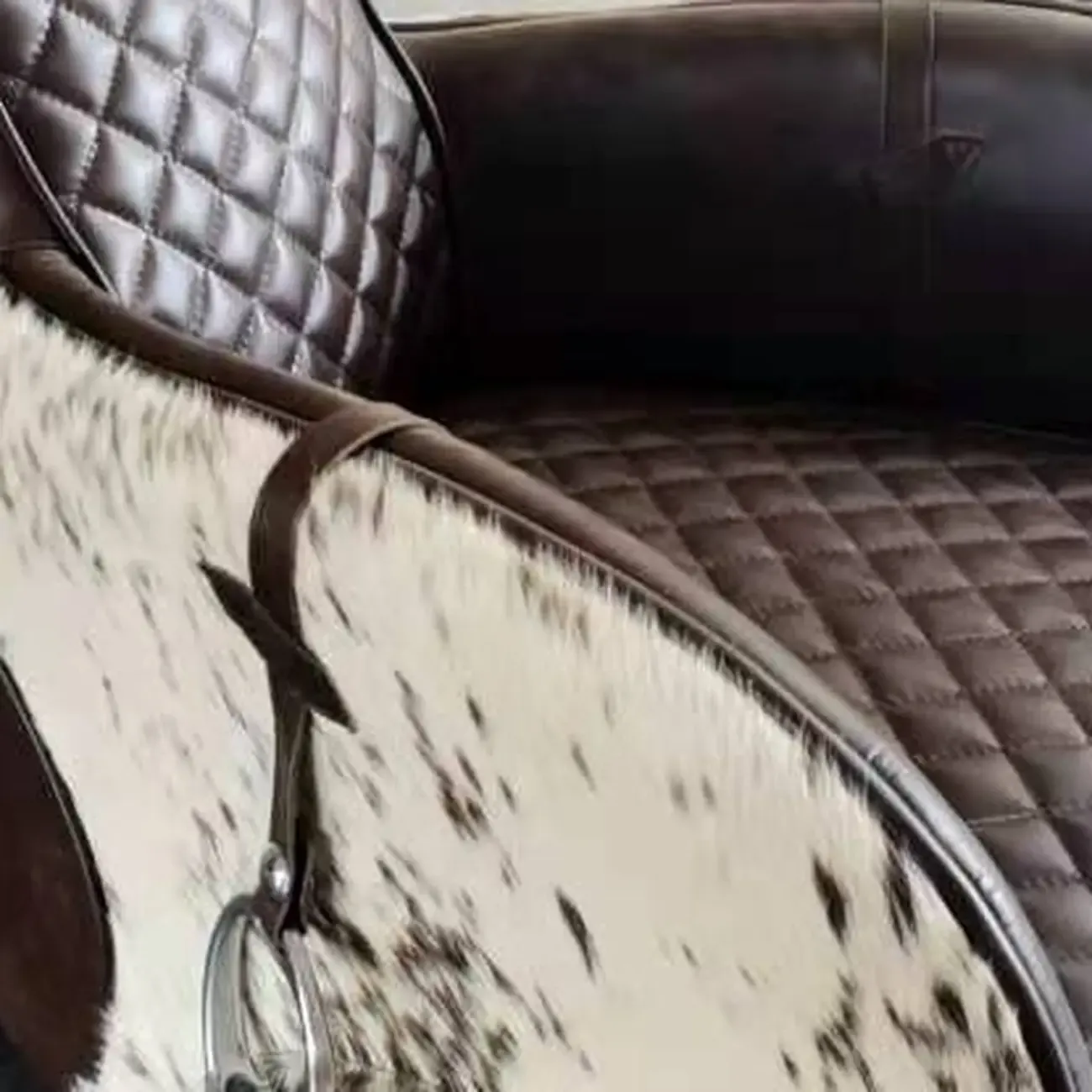 Small Accent Chair Genuine Leather Living Room