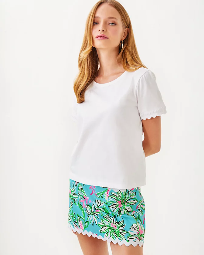 Clairmont Ric Rac Trimmed Knit Top