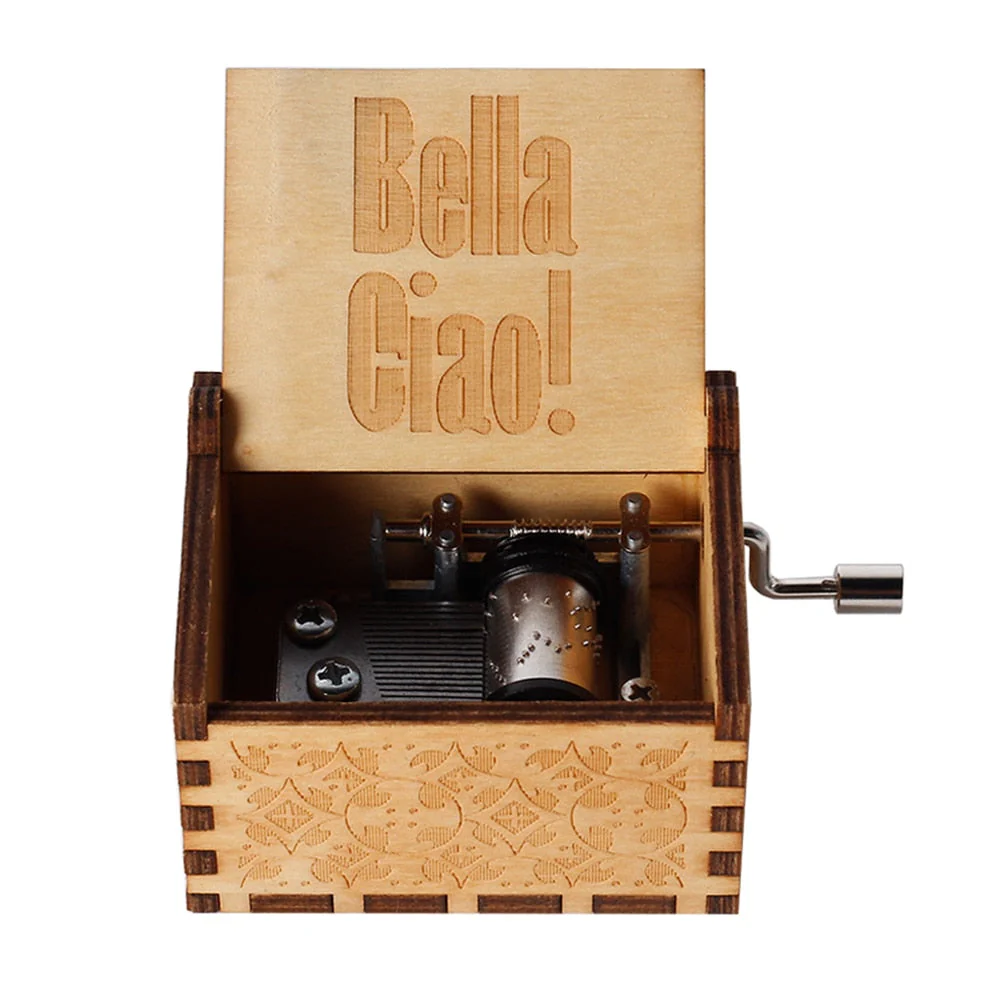 HULIANFU  Wooden Hand Crank Music Box Magic School Game Jurassic Park Godfather Children  Holiday Gift Christmas New Year Gift - Deanwangkt
