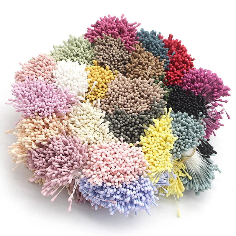 HULIANFU 2026  Lucia Crafts 144/420/600/1000pcs /Lot  Flowers Stamen 2mm  DIY Artificial Flowers  Wreath For Wedding Party Home Decor  D0401 - Deanwangkt