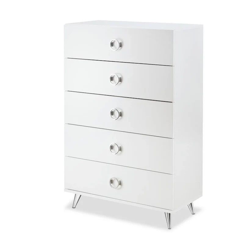 Modern Rectangular Wooden 5-Drawers Chest