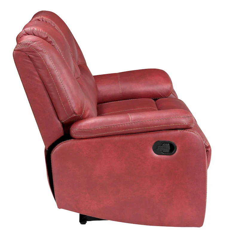 Kameryn Faux Leather Manual Reclining Loveseat